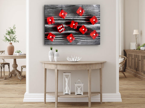 ・"Roll the dices"・Glass Wall Art - Wonders Of Wall