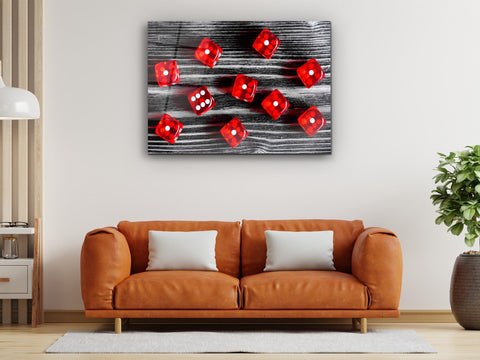 ・"Roll the dices"・Glass Wall Art - Wonders Of Wall