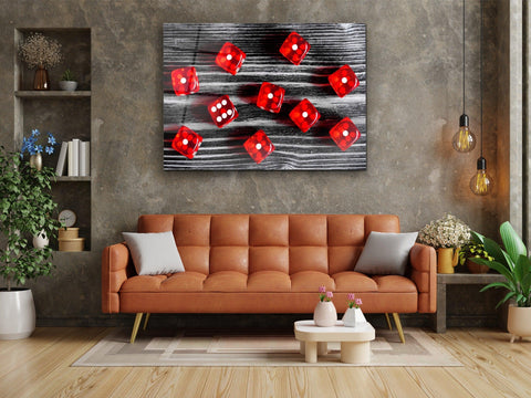 ・"Roll the dices"・Glass Wall Art - Wonders Of Wall