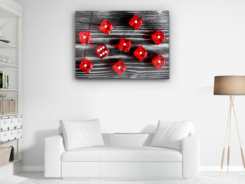・"Roll the dices"・Glass Wall Art - Wonders Of Wall