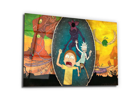 ・"Run Morty Run"・Glass Wall Art
