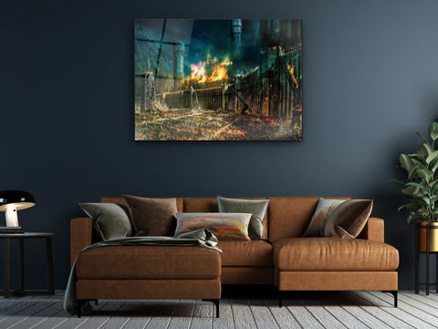 ・"Siege of Gondor"・Glass Wall Art - Wonders Of Wall