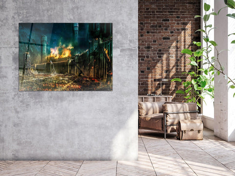 ・"Siege of Gondor"・Glass Wall Art - Wonders Of Wall