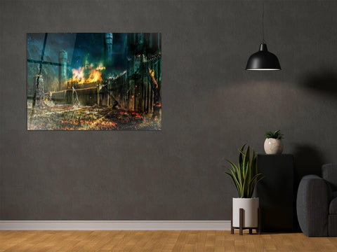 ・"Siege of Gondor"・Glass Wall Art - Wonders Of Wall