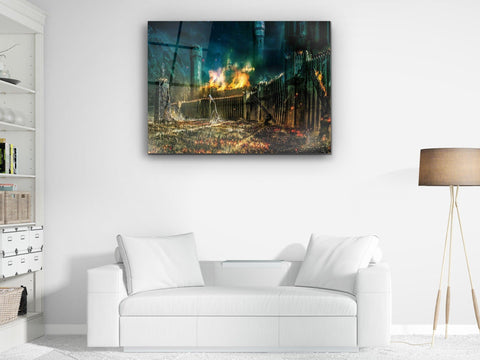・"Siege of Gondor"・Glass Wall Art - Wonders Of Wall