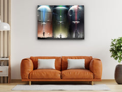 ・"Sith, Jedi and Pilot"・Glass Wall Art