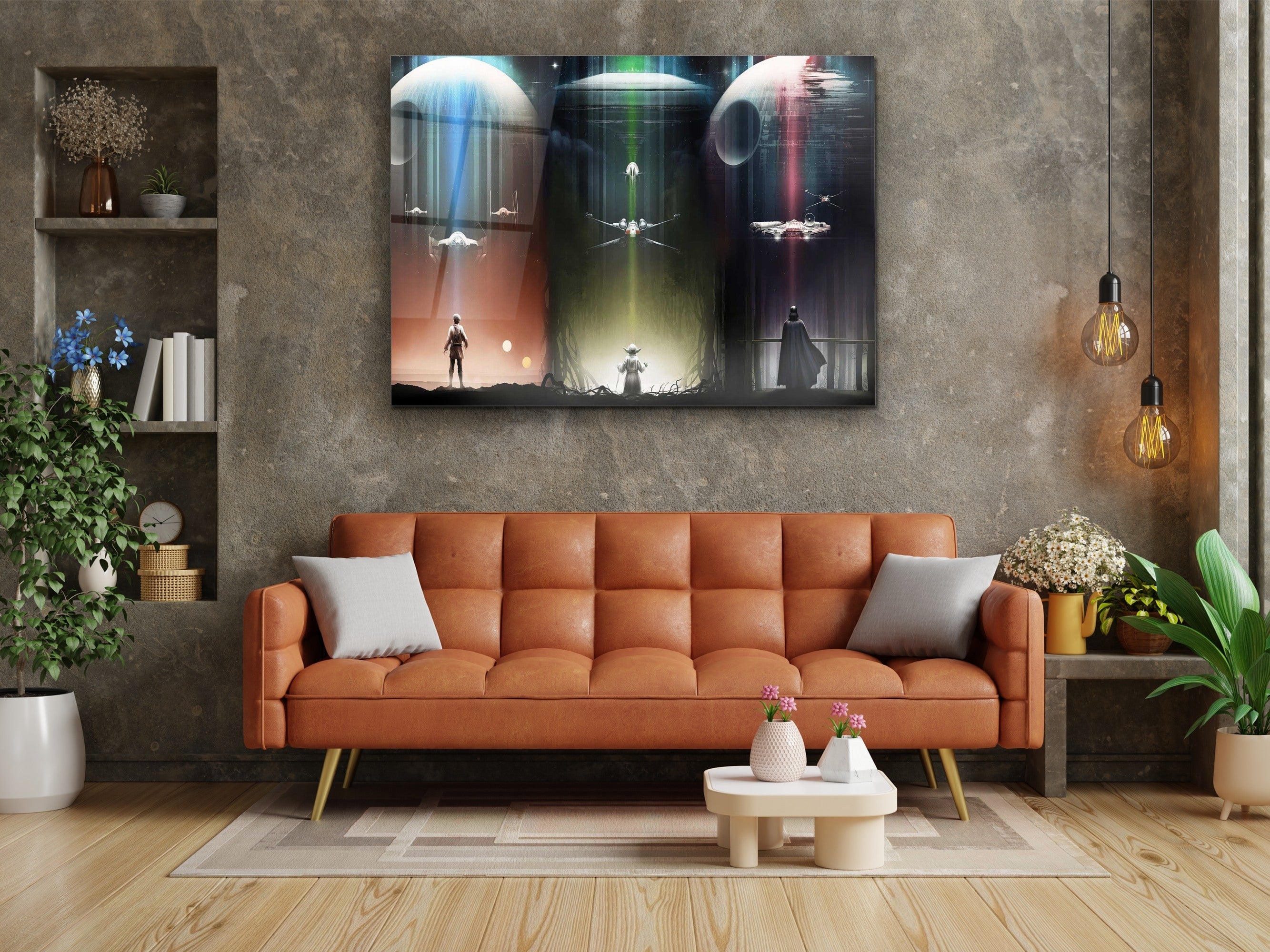 ・"Sith, Jedi and Pilot"・Glass Wall Art