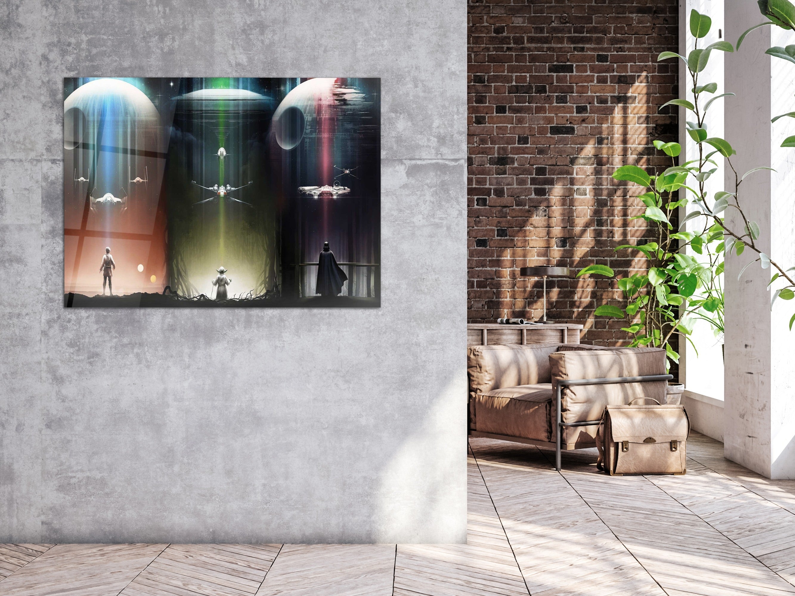 ・"Sith, Jedi and Pilot"・Glass Wall Art