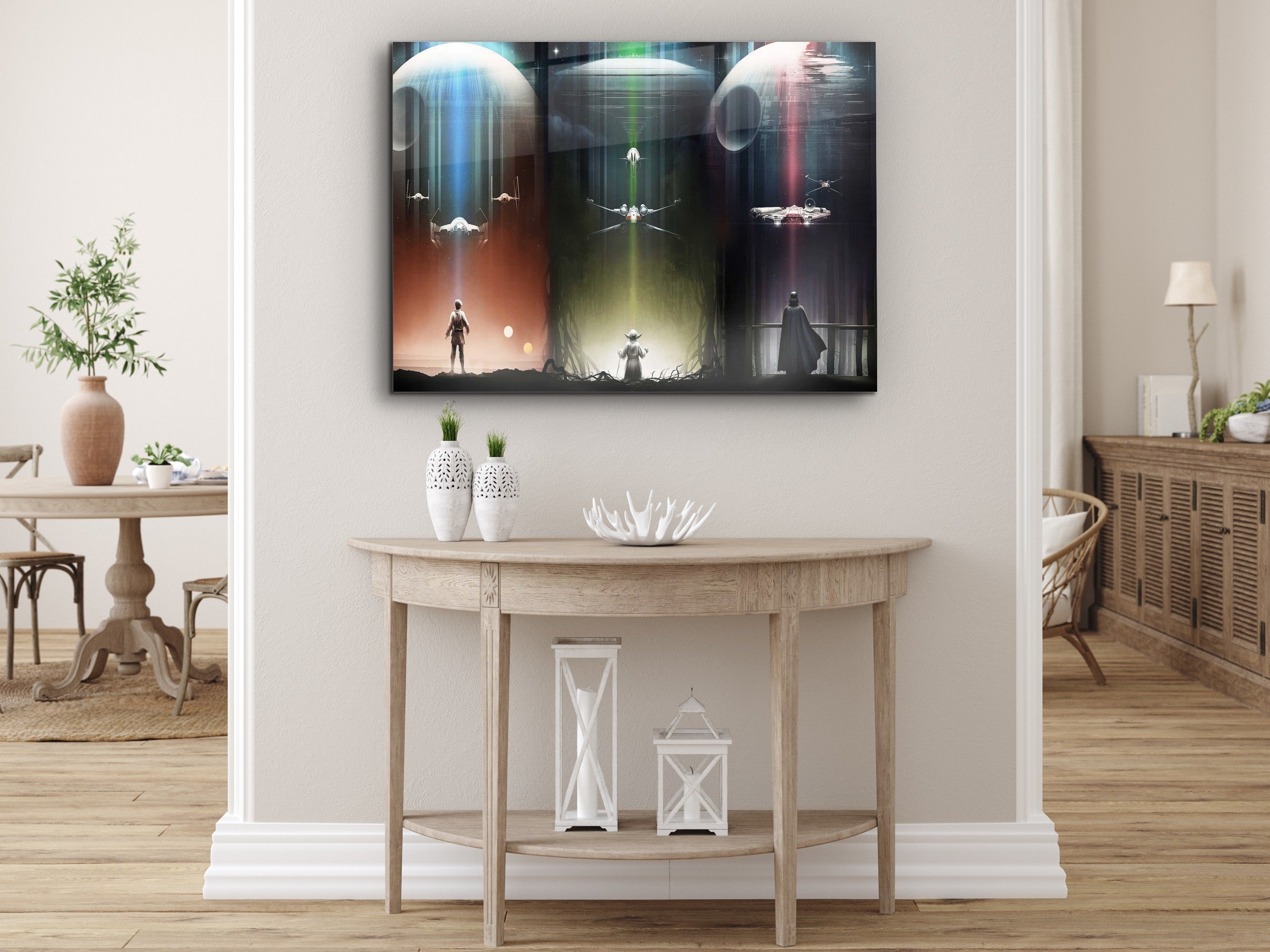 ・"Sith, Jedi and Pilot"・Glass Wall Art