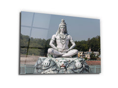 ・"Statue of Shiva"・Glass Wall Art