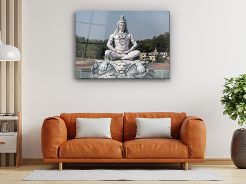 ・"Statue of Shiva"・Glass Wall Art