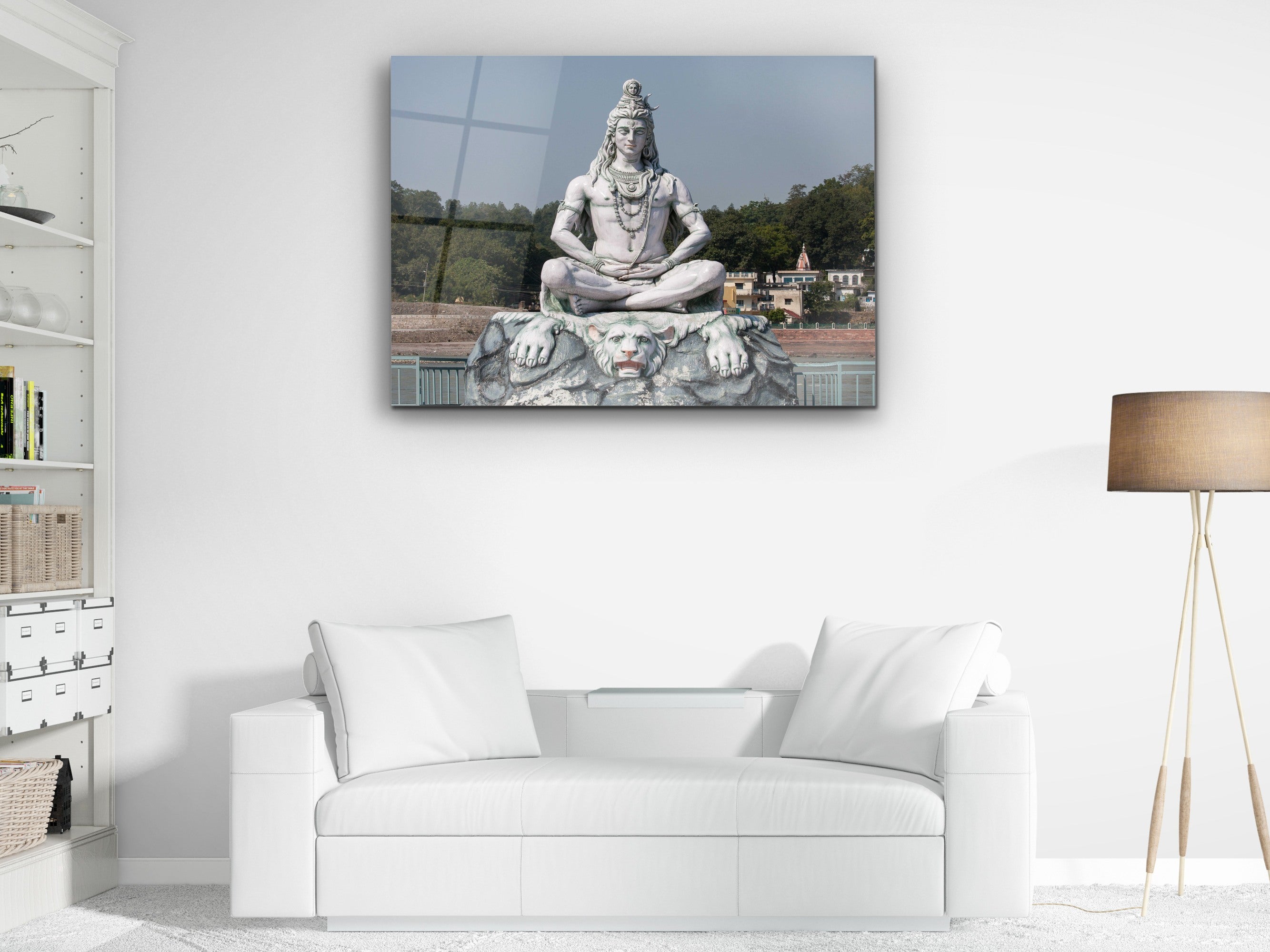 ・"Statue of Shiva"・Glass Wall Art