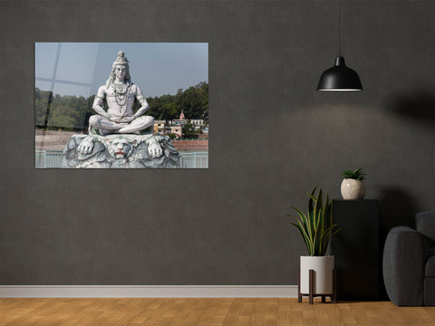 ・"Statue of Shiva"・Glass Wall Art