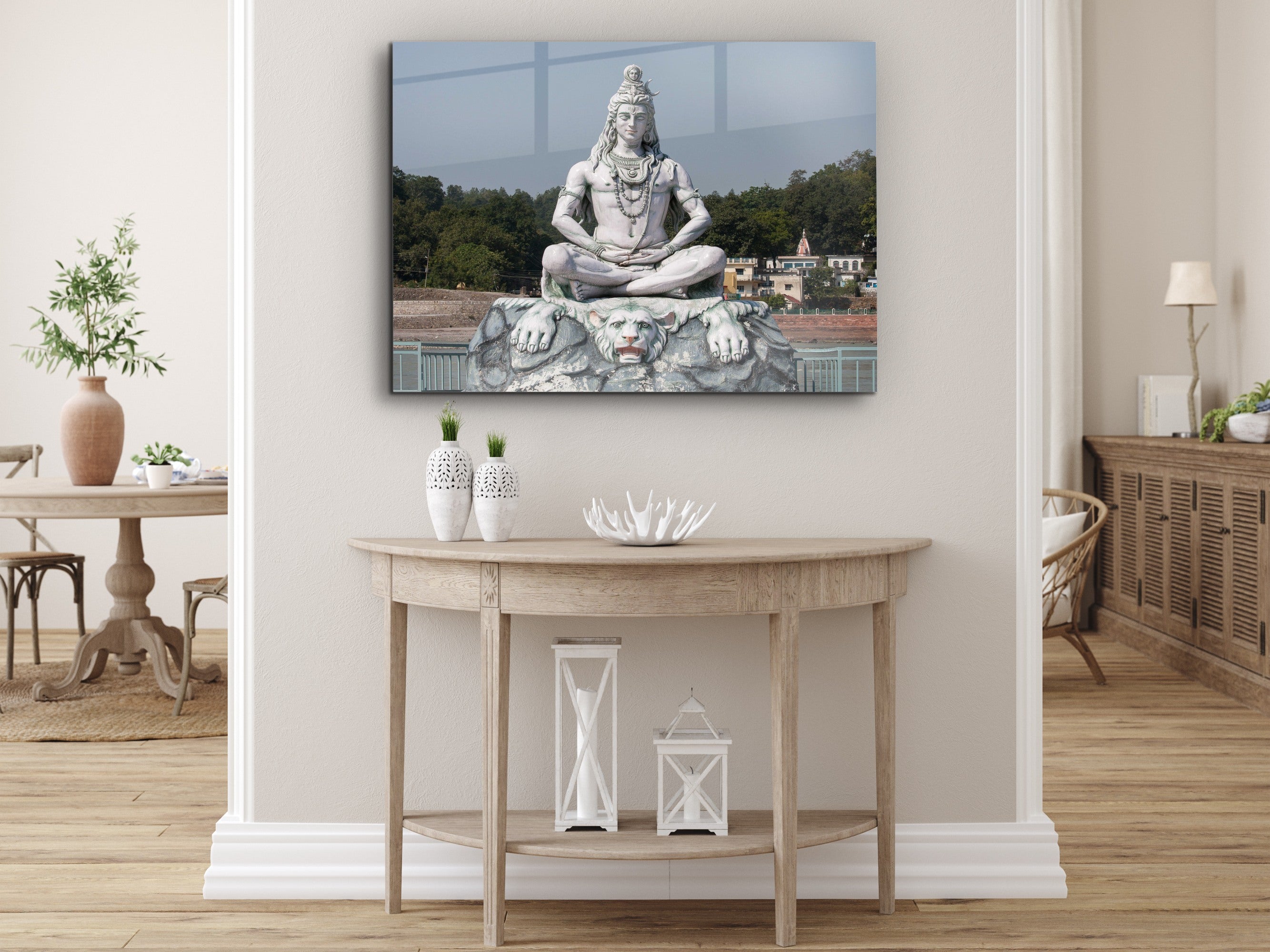 ・"Statue of Shiva"・Glass Wall Art