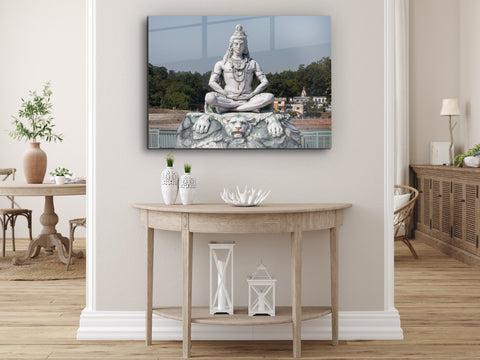 ・"Statue of Shiva"・Glass Wall Art