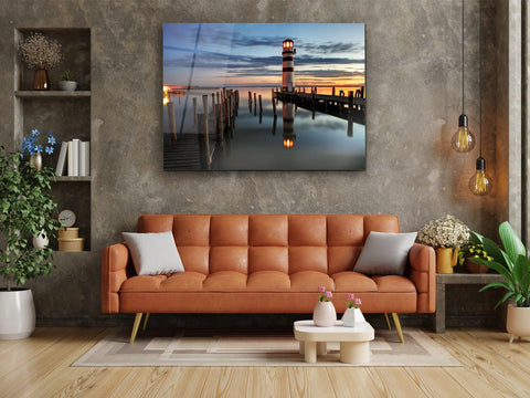 ・"The Great Lighthouse of Podersdorf"・Glass Wall Art - Wonders Of Wall