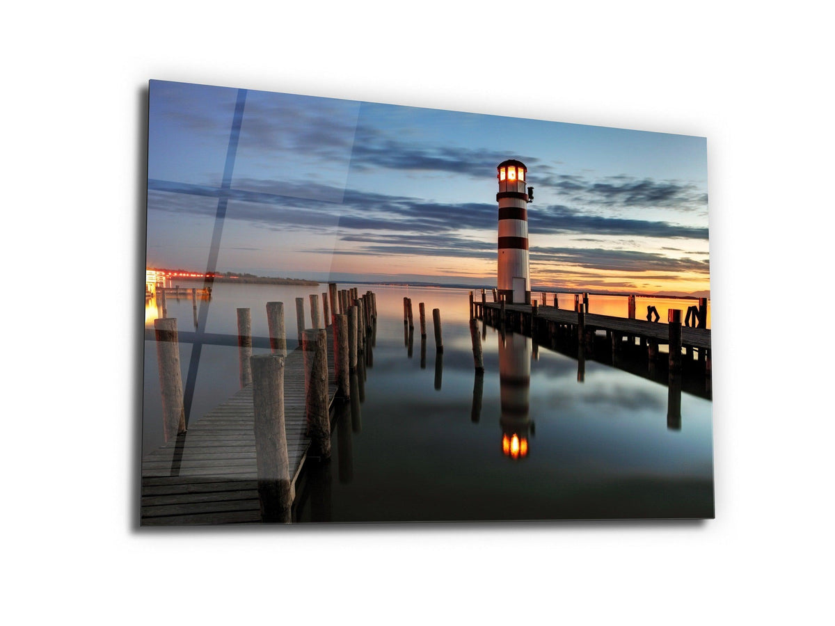 ・"The Great Lighthouse of Podersdorf"・Glass Wall Art - Wonders Of Wall