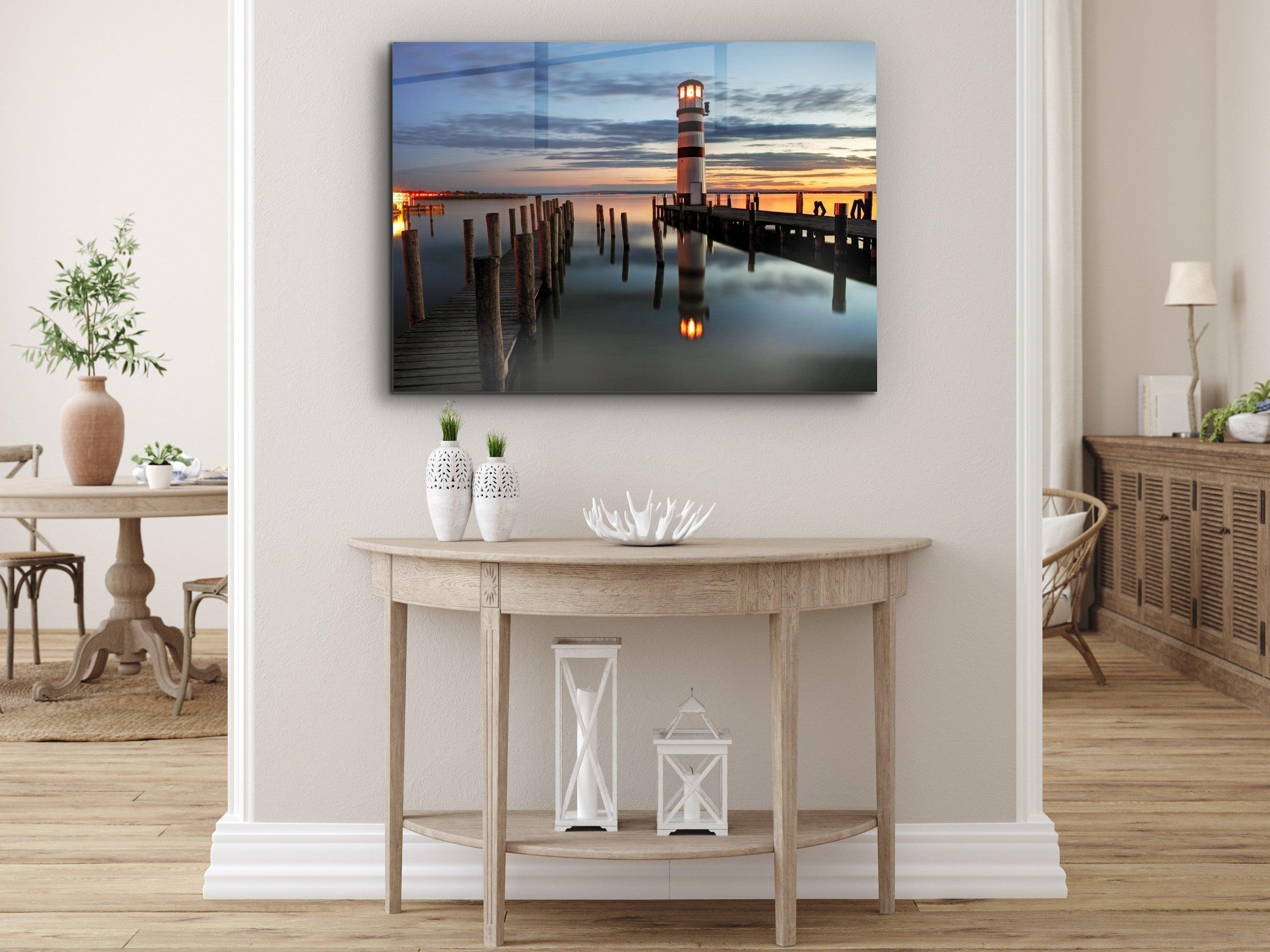 ・"The Great Lighthouse of Podersdorf"・Glass Wall Art - Wonders Of Wall