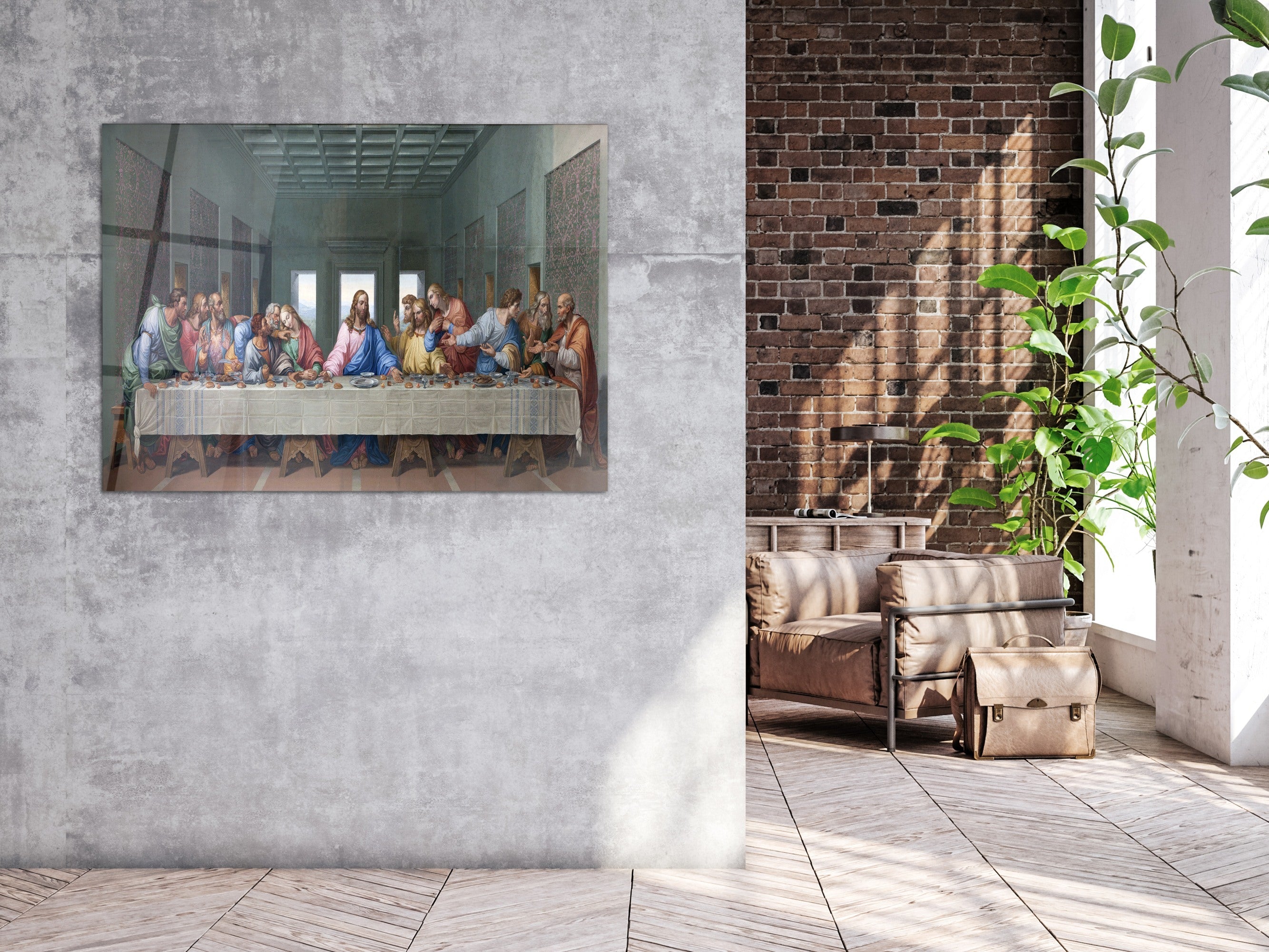 ・"The Last Supper -Da Vinci"・Glass Wall Art