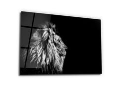 ・"The Lion in the darkness"・Glass Wall Art