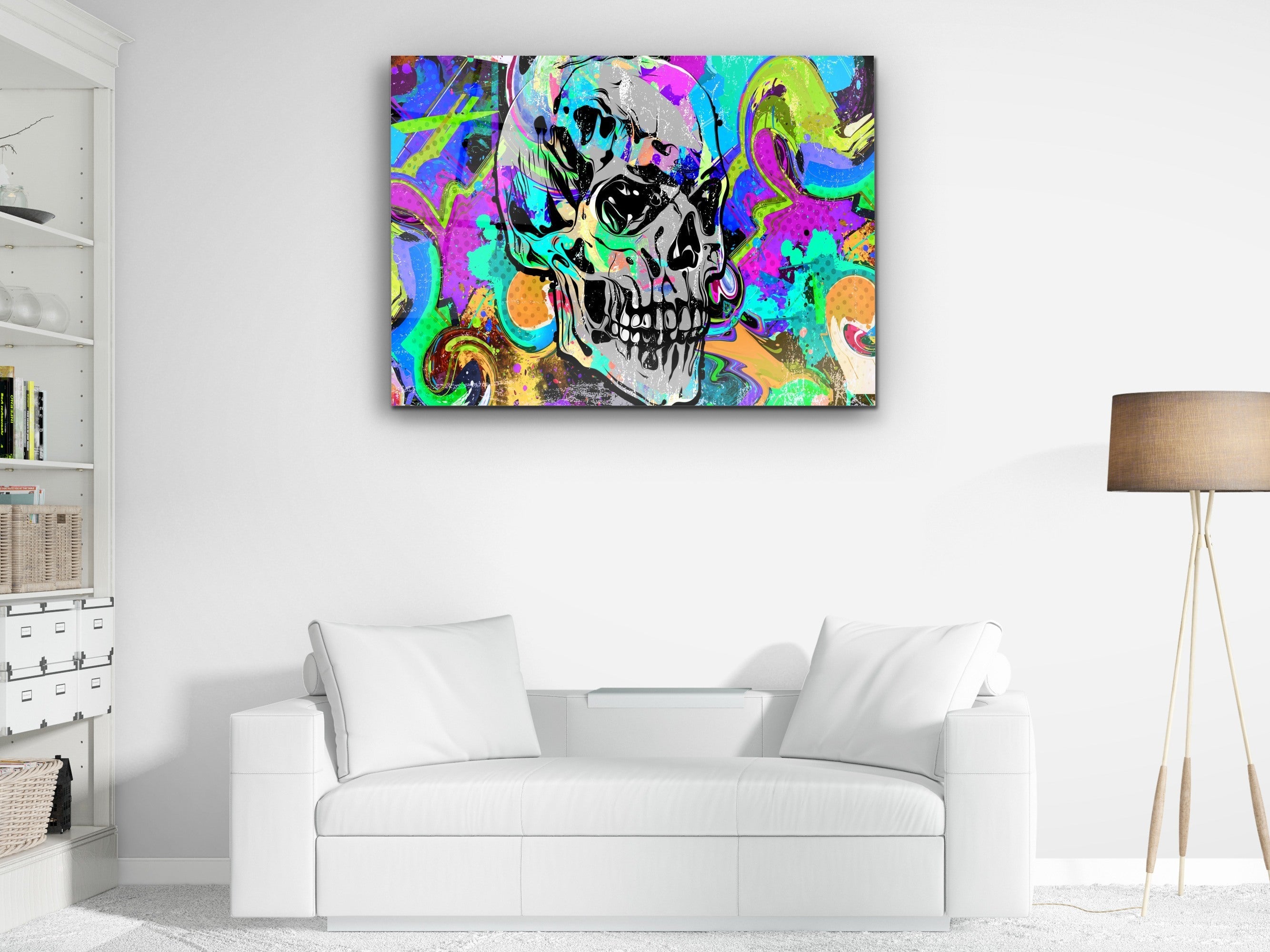 ・"The Skull of Color"・Glass Wall Art