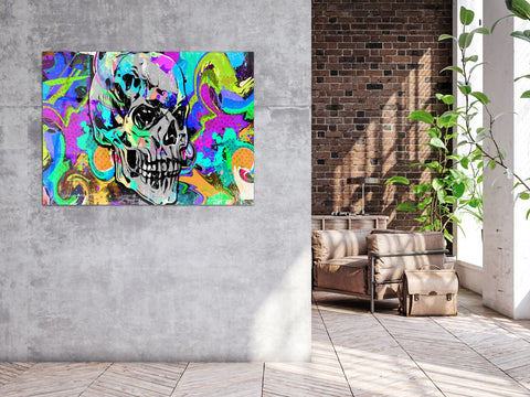 ・"The Skull of Color"・Glass Wall Art