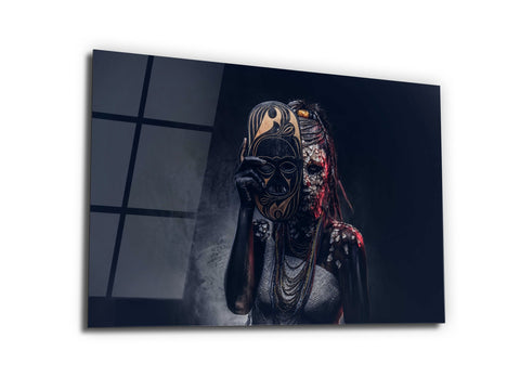 ・"Unmasked Witch before Cast"・Glass Wall Art