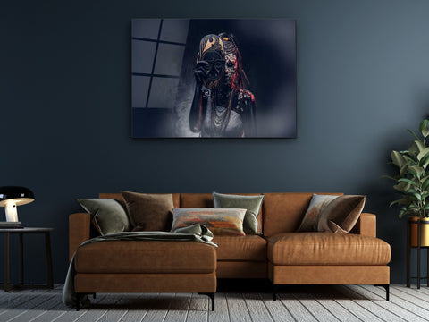 ・"Unmasked Witch before Cast"・Glass Wall Art