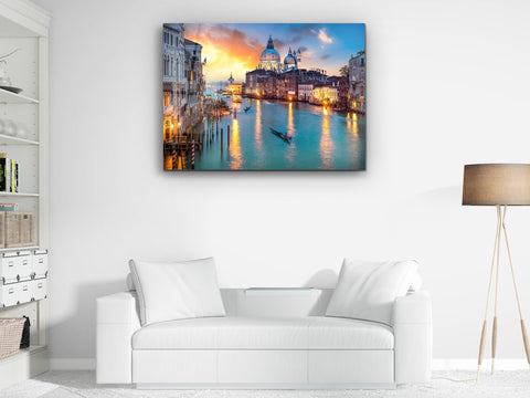 ・"Venice Canal Grande"・Glass Wall Art - Wonders Of Wall