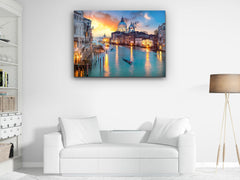 ・"Venice Canal Grande"・Glass Wall Art - Wonders Of Wall