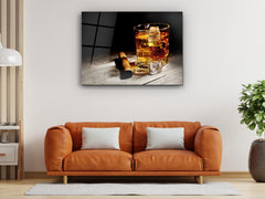 ・"cigar and whiskey"・Glass Wall Art - Wonders Of Wall