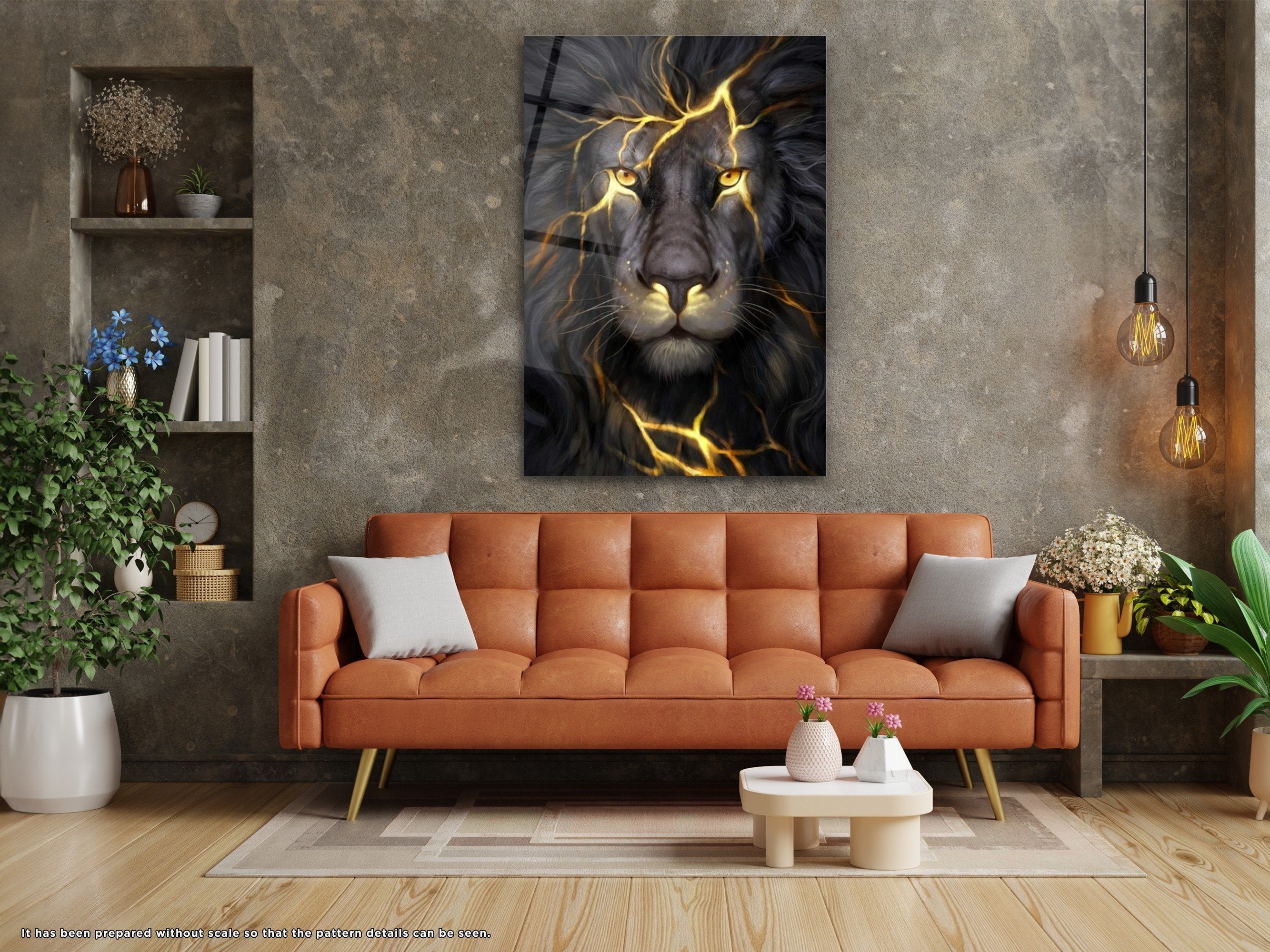 Lion Zeus - Glass Wall Art