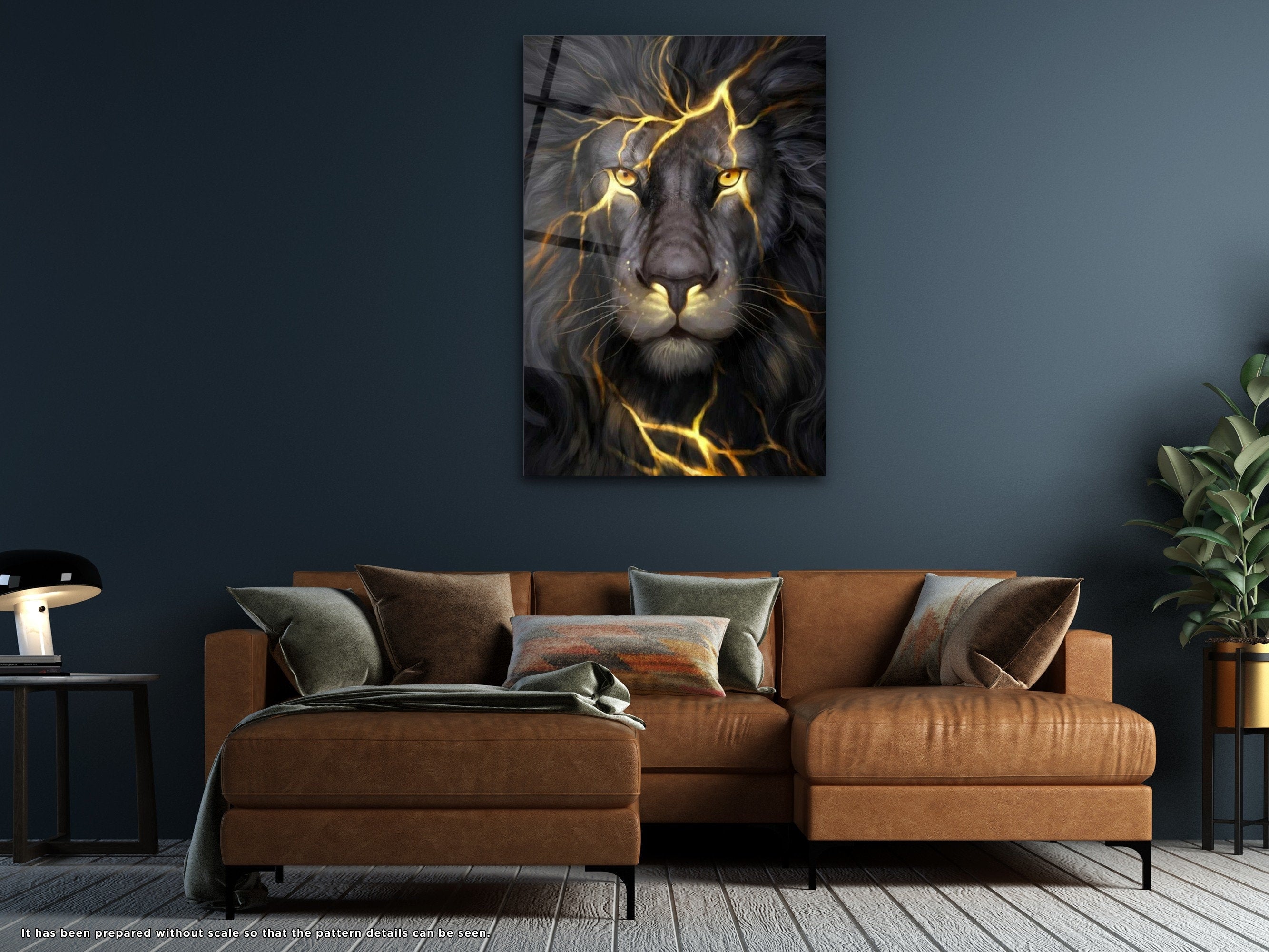 Lion Zeus - Glass Wall Art