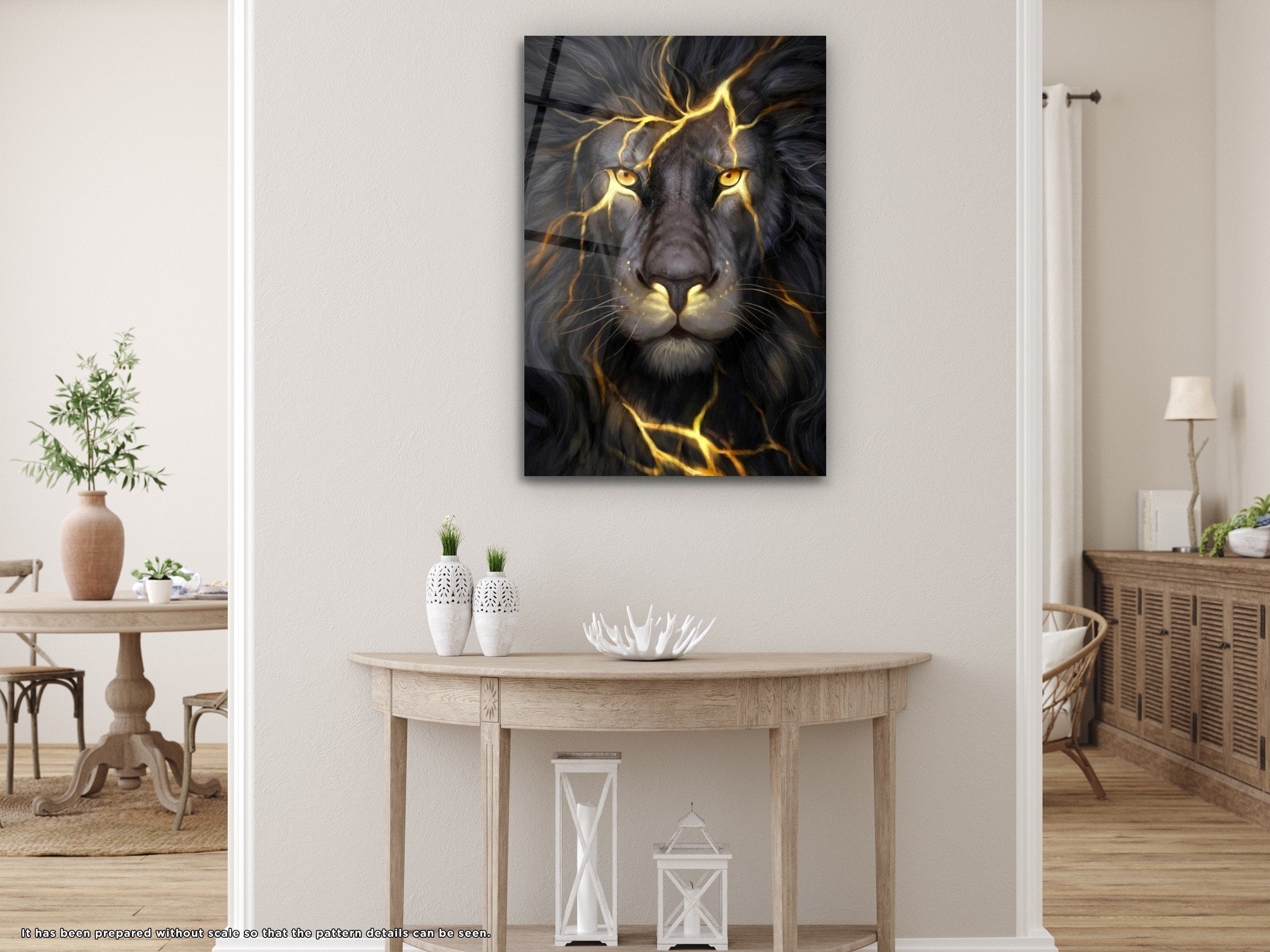 Lion Zeus - Glass Wall Art