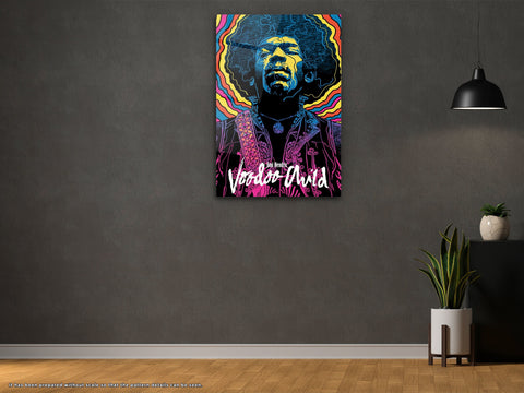 Voodoo Child Jimi Hendrix - Glass Wall Art
