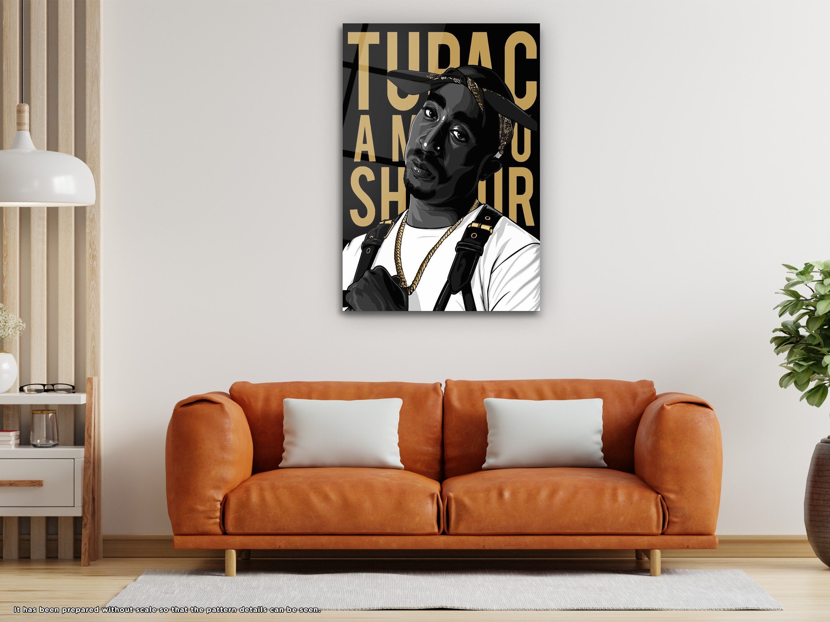 Tupac - Glass Wall Art