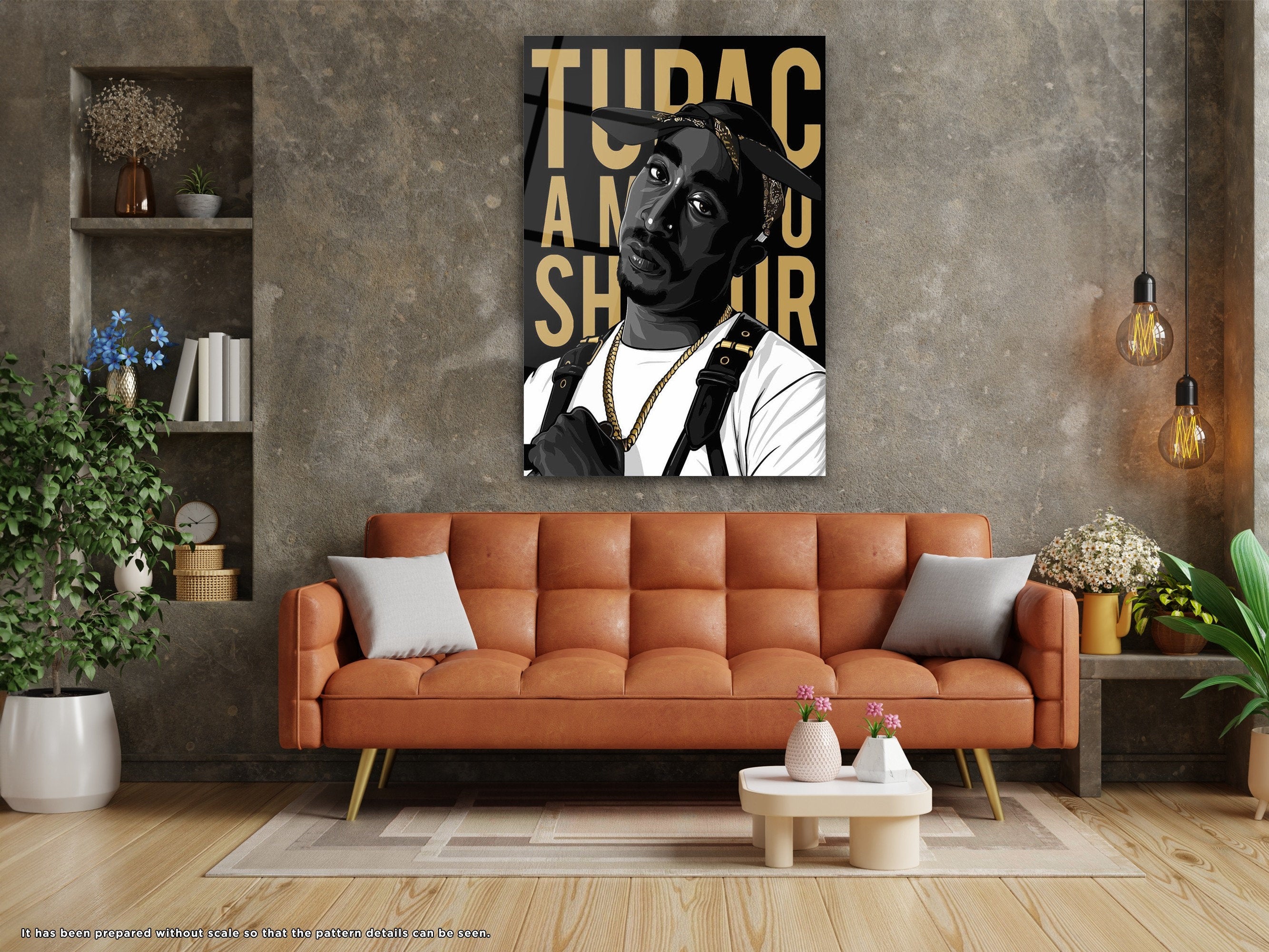 Tupac - Glass Wall Art