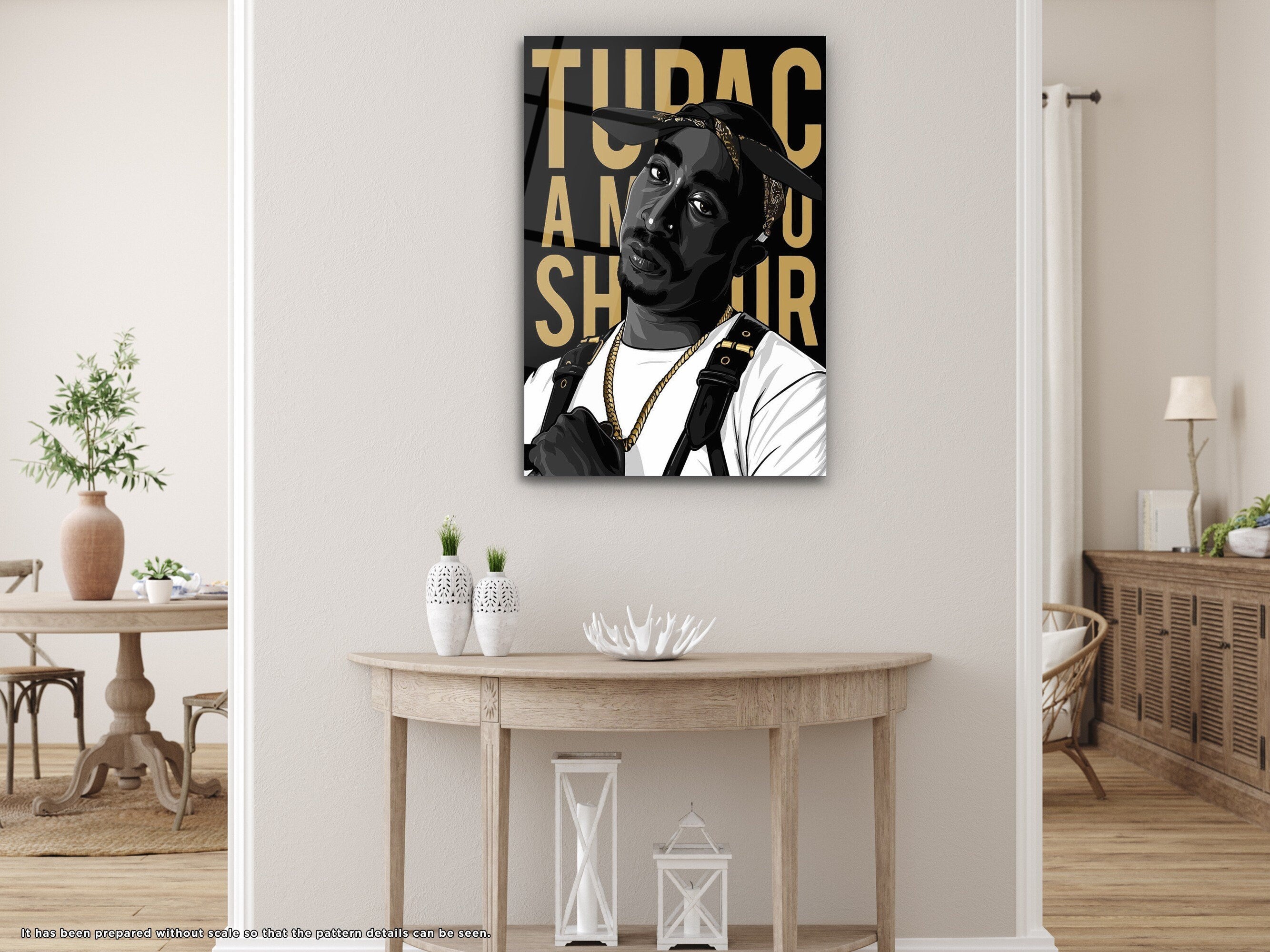 Tupac - Glass Wall Art