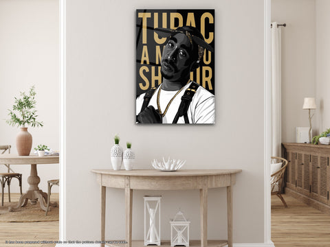 Tupac - Glass Wall Art