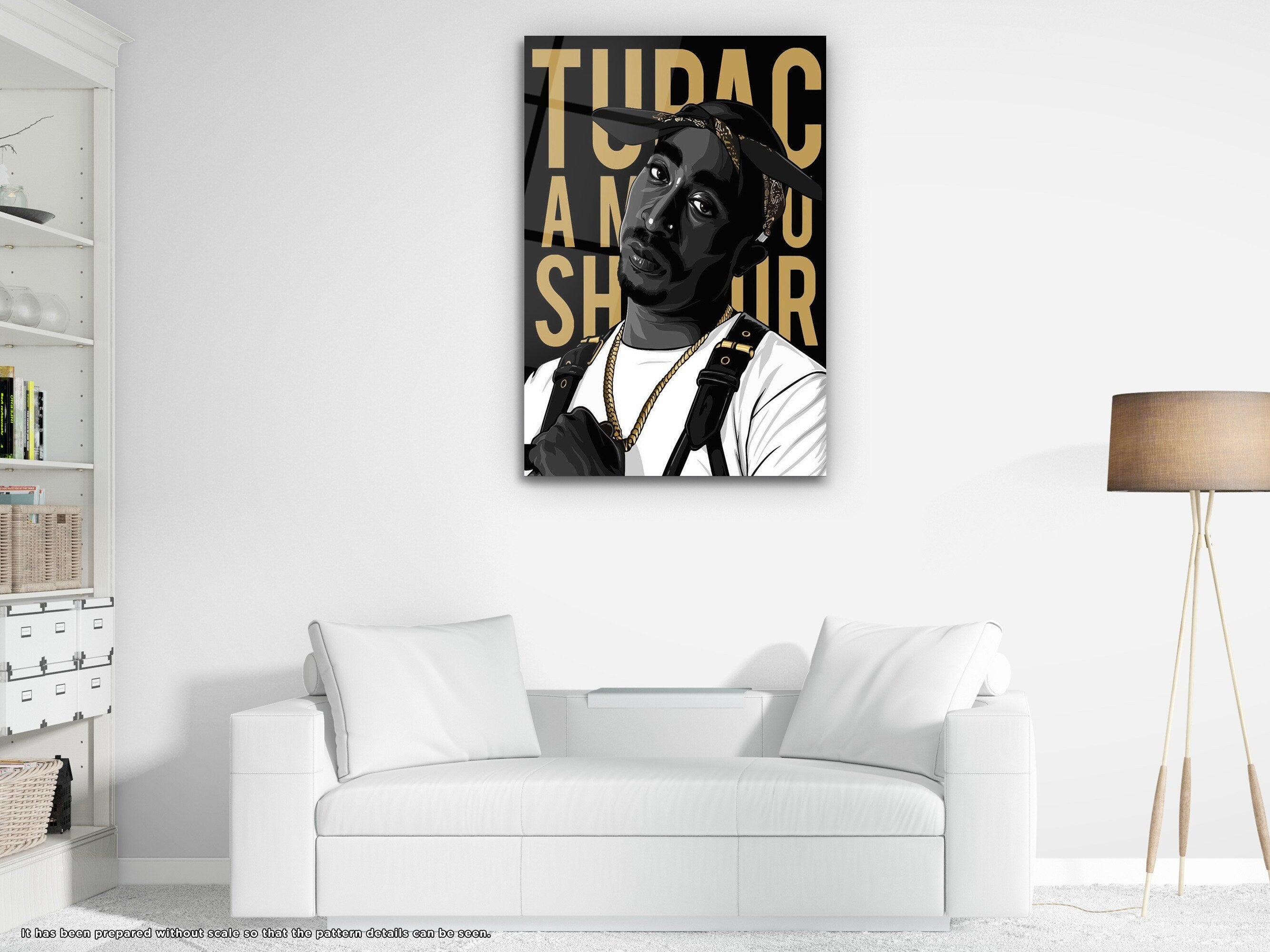 Tupac - Glass Wall Art