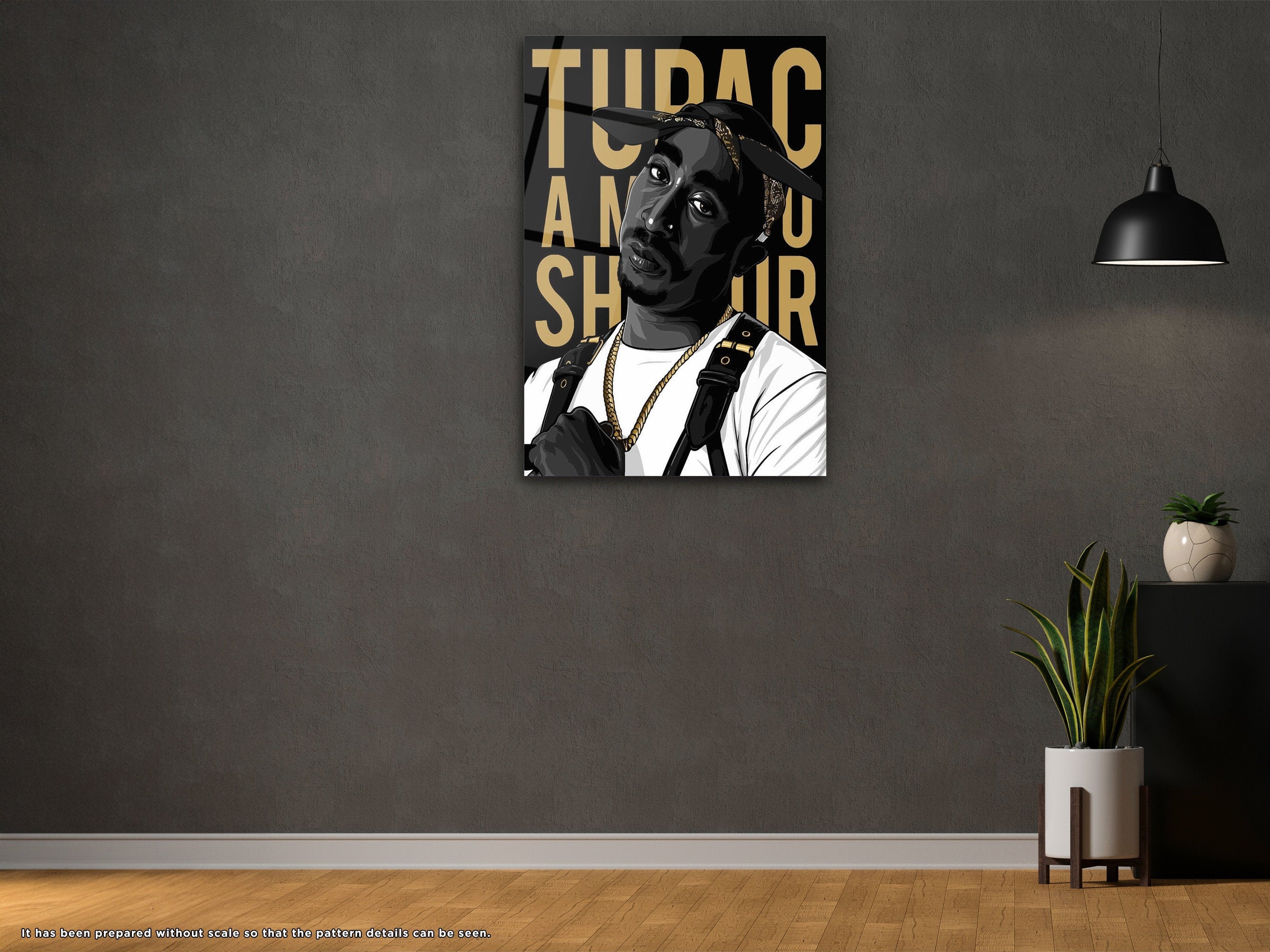 Tupac - Glass Wall Art