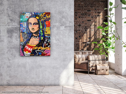 Modern Mona Lisa - Glass Wall Art