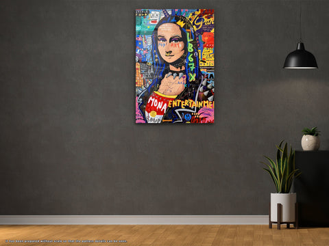 Modern Mona Lisa - Glass Wall Art