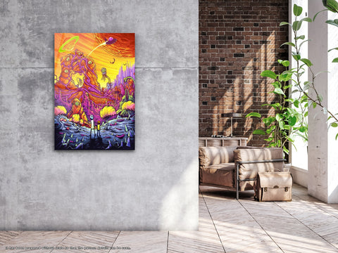 Cartoon World - Glass Wall Art