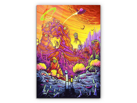 Cartoon World - Glass Wall Art
