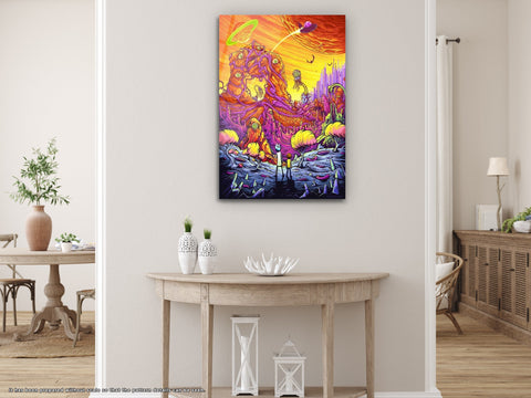Cartoon World - Glass Wall Art