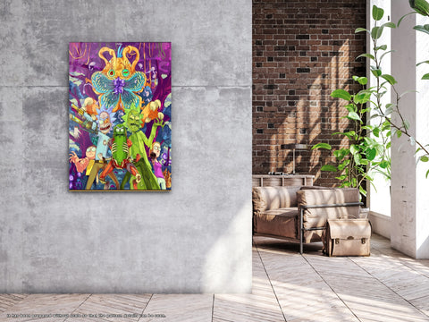 Cartoon World V2 - Glass Wall Art
