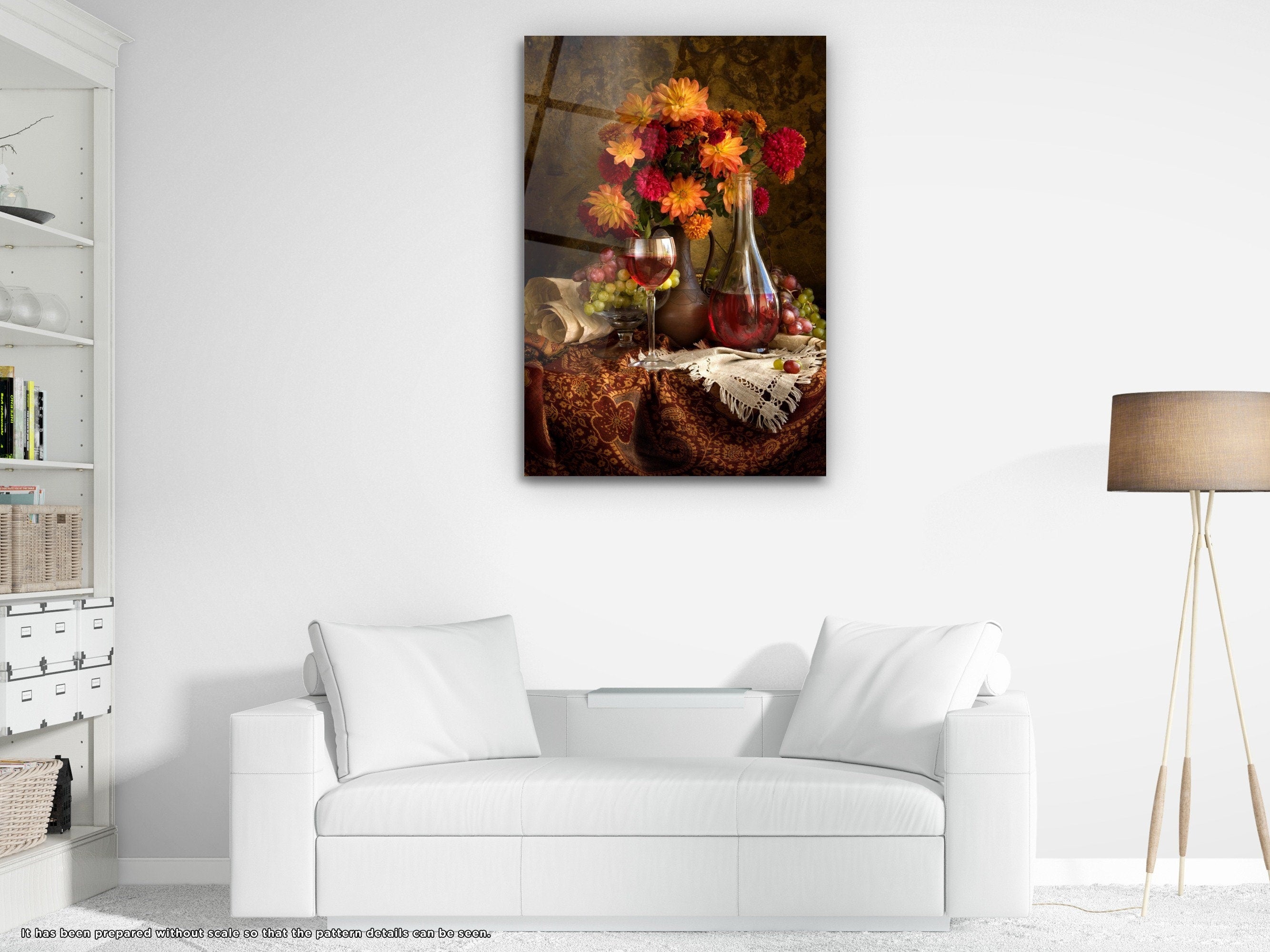 Still Life with Autumn Flowers - Glass Wall Art