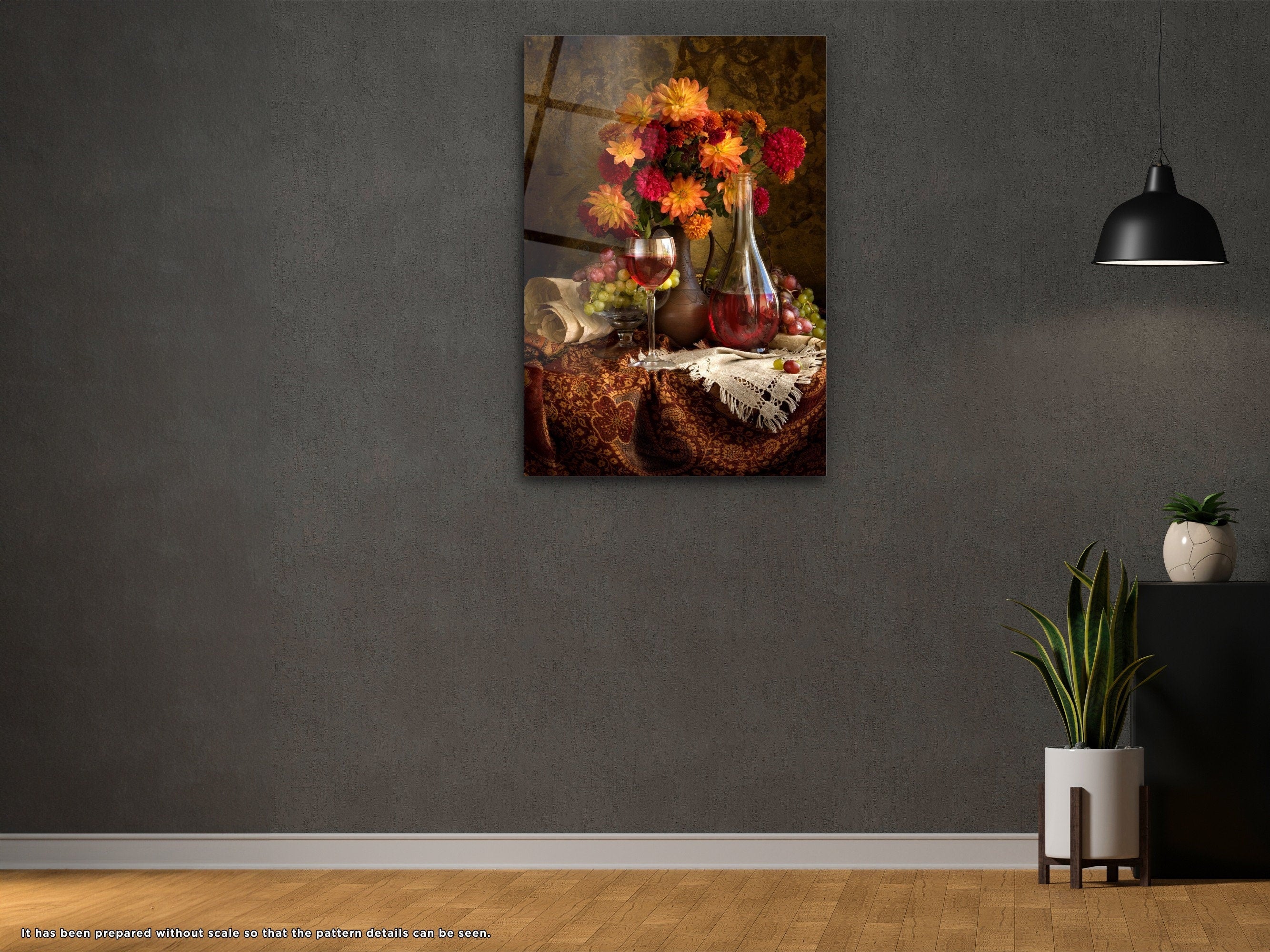 Still Life with Autumn Flowers - Glass Wall Art