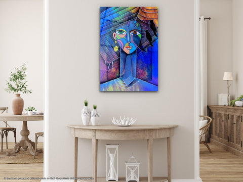Cubist Surrealist Woman - Glass Art